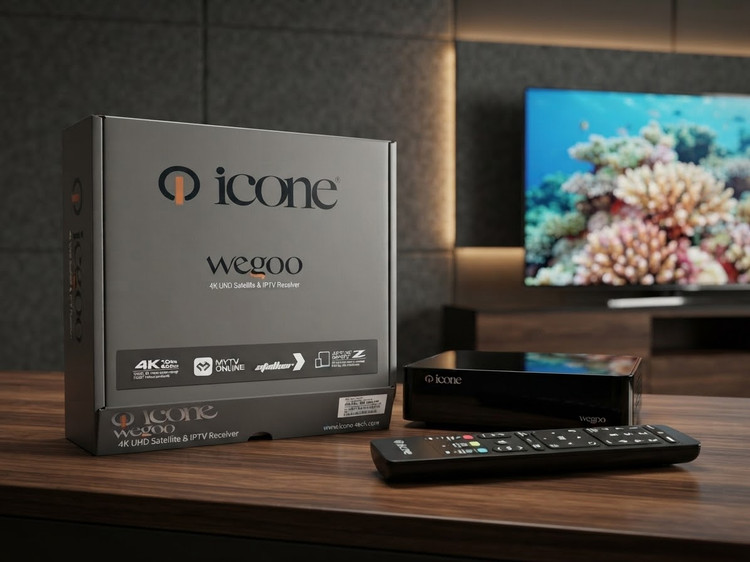 گیرنده تمام عیار آیکون مدل K10 ویگوو icone wegoo فورکی 60 فریم ساخت کره مونتاژ چین مناسب تلویزیون تا 120 اینچ